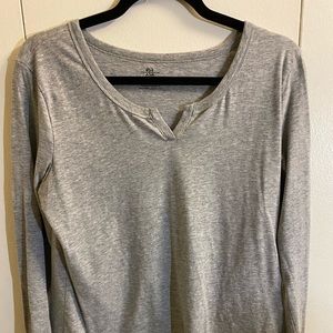 grey long sleeve pj shirt